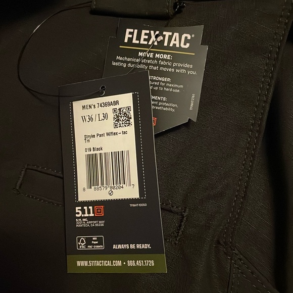Black 5.11 Stryke pants with flex tax TM 36-30 - Picture 3 of 6